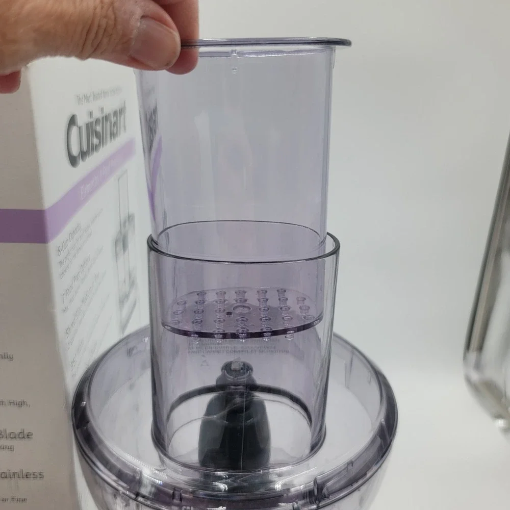 Cuisinart Elemental 8 Cup Food Processor White FP-8 350W with Accessories Box